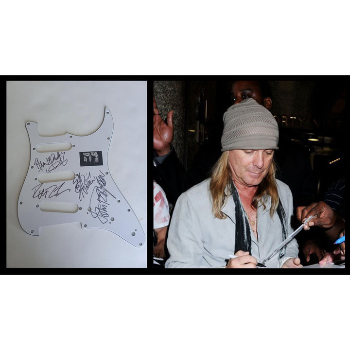 Cheap Trick Rick Nielsen Rob Zander guitar pickguard signed