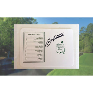 Seve Ballesteros Masters Golf scorecard signed with proof