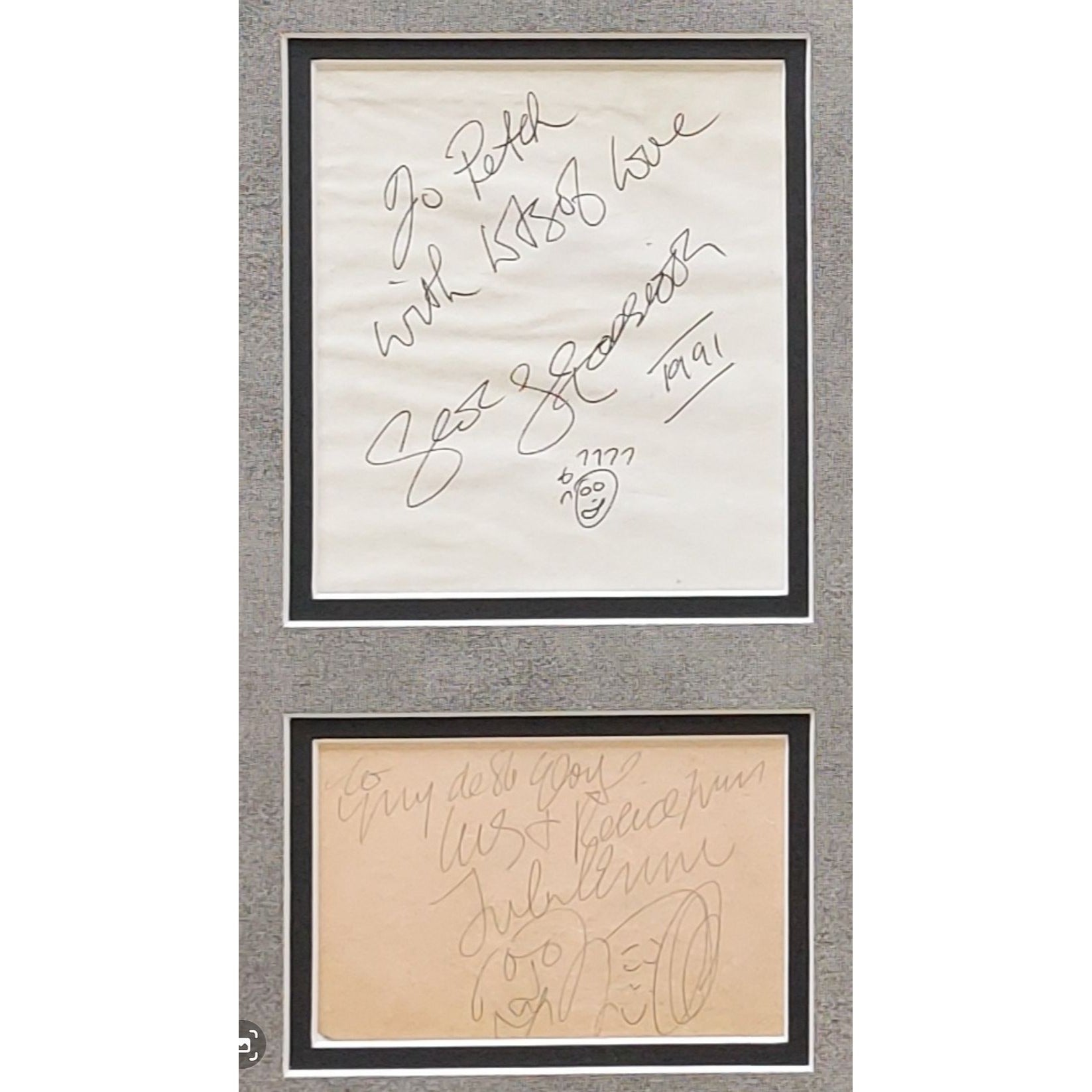 Muhammed Ali Paul McCartney John Lennon The Beatles framed 24x35 and signed with proof