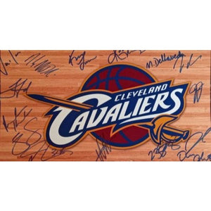 Kyrie Irving Kevin Love LeBron James Anderson Varejao Cleveland Cavaliers 16 x 20 team signed photo