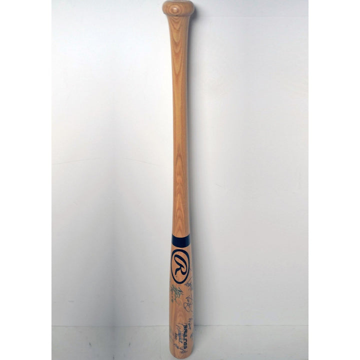 New York Yankees World Champions team signed bat signed with proof - Awesome Artifacts 