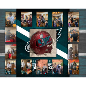 Philadelphia Eagles 2022- 2023 Riddell Speed full size Super Bowl 57 team signed helmet (limited edition1 of 4)  with free acrylic case