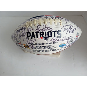 New England Patriots 2004 Super Bowl champs team signed football with proof