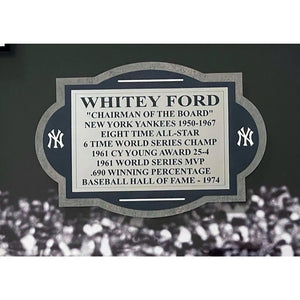 New York Yankees Whitey Ford 32x21 inches  signed & framed with proof