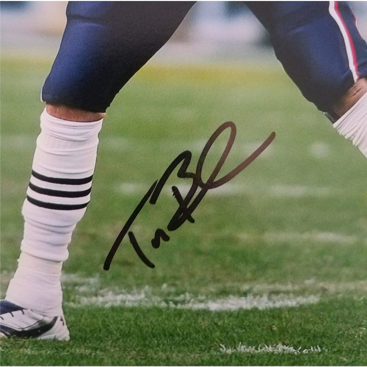 Tom Brady g o a t eight by 10 photo sign with proof