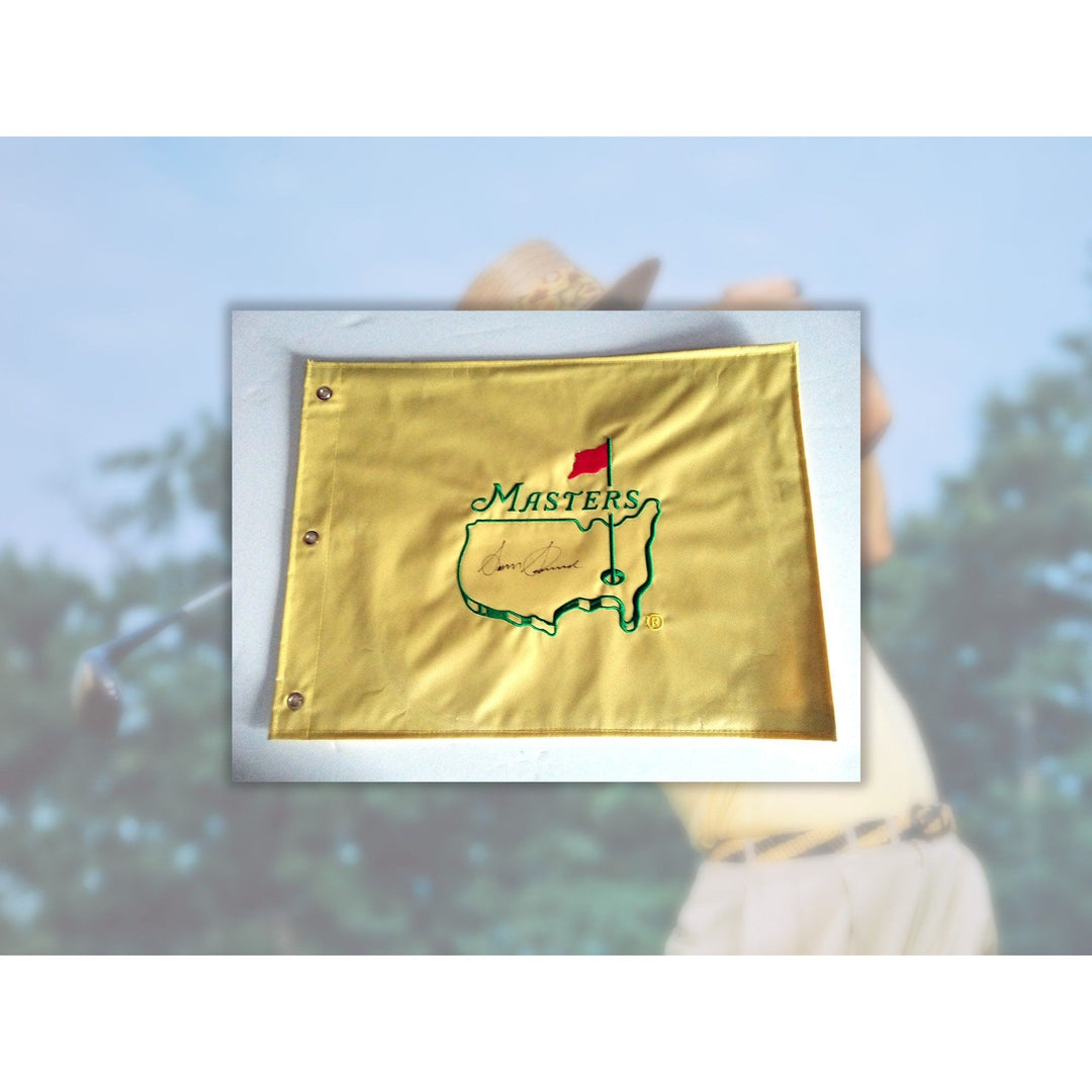 Sam Snead Masters Golf flag signed with proof - Awesome Artifacts 