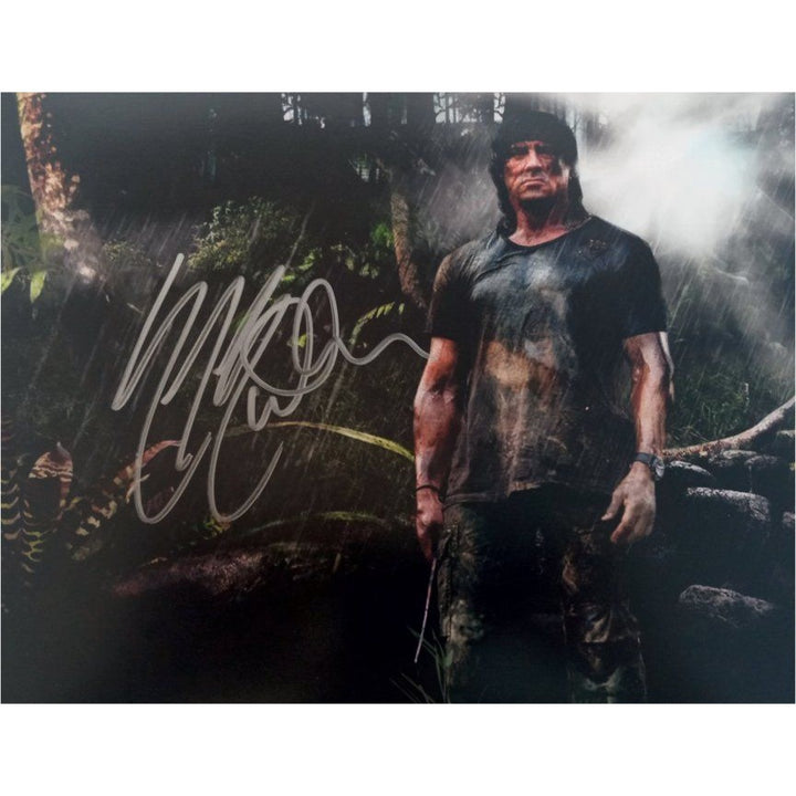 Sylvester Stallone Rambo 8 x 10 photo signed with proof