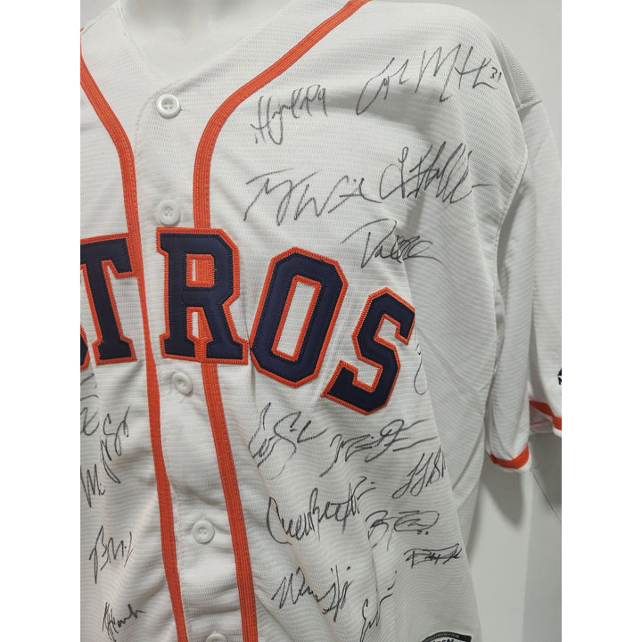 Jose Altuve George Springer Justin Verlander Dallas Keuchel Houston Astros 2017 World Series champions team signed jersey