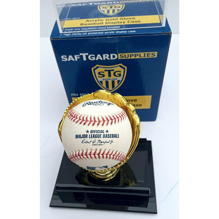 President Bill Clinton MLB baseball Rawlings signed with proof with free case