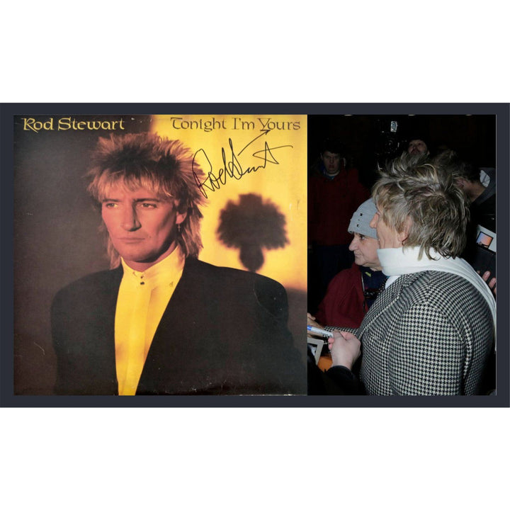 Rod Stewart Tonight I'm Yours LP signed with proof - Awesome Artifacts 