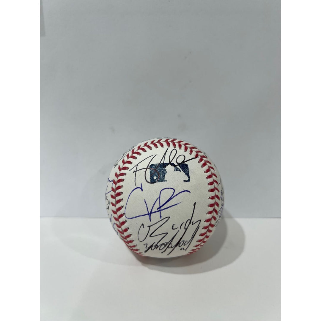 Houston Astros Framber Valdez Justin Verlander, Alex Bregman, Yordan Alvarez, Jose Altuve, 2022 World Champs team signed baeball with proof