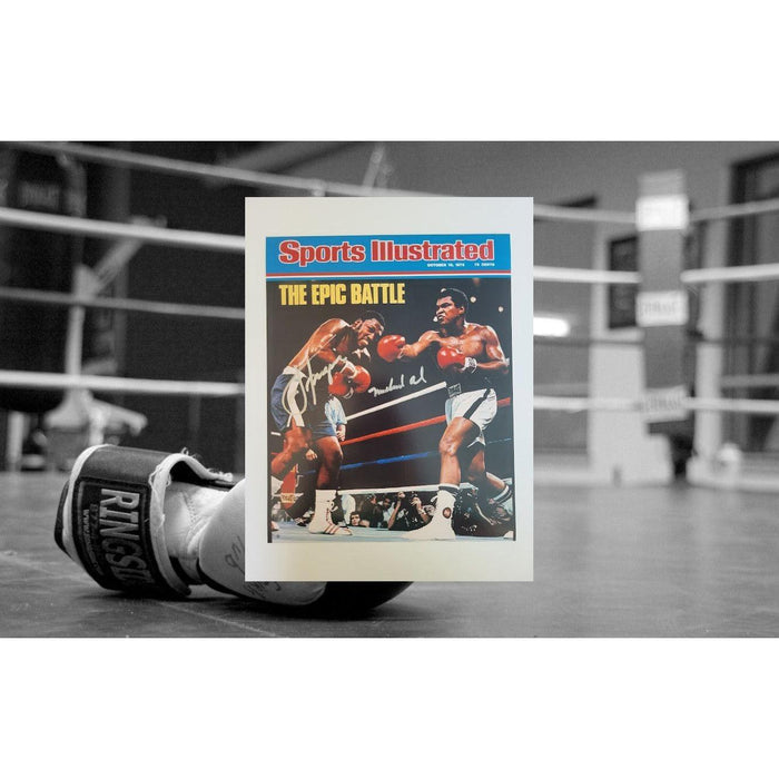 Muhammad Ali and Joe Frazier 8 x 10 photo signed with proof