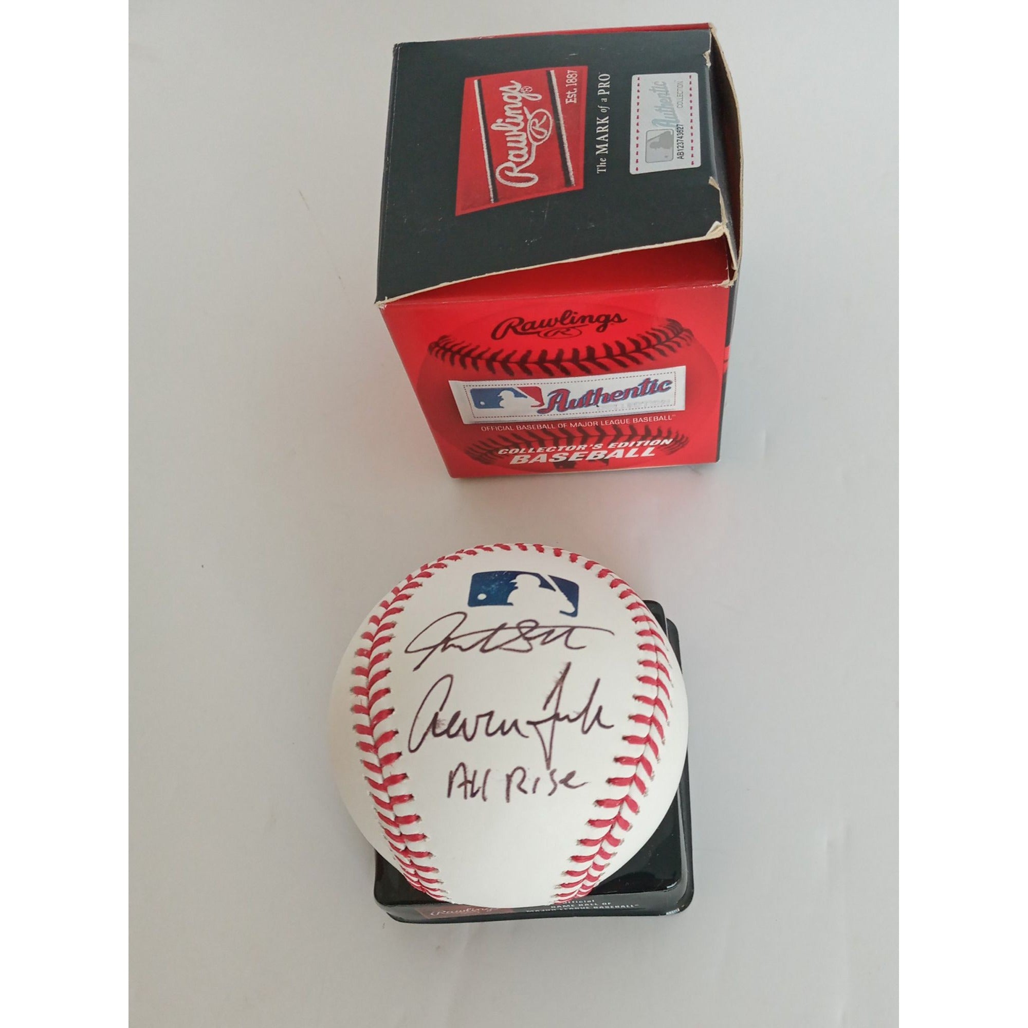 Giancarlo stanton and aaron judge new york yankees signatures