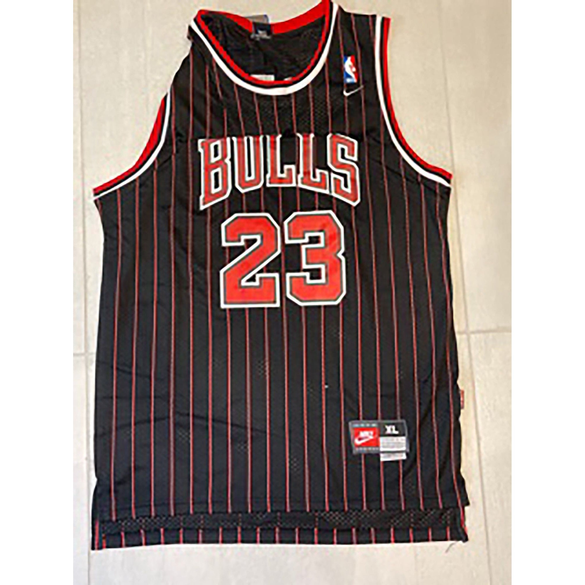 Michael Jordan black jersey signed with proof