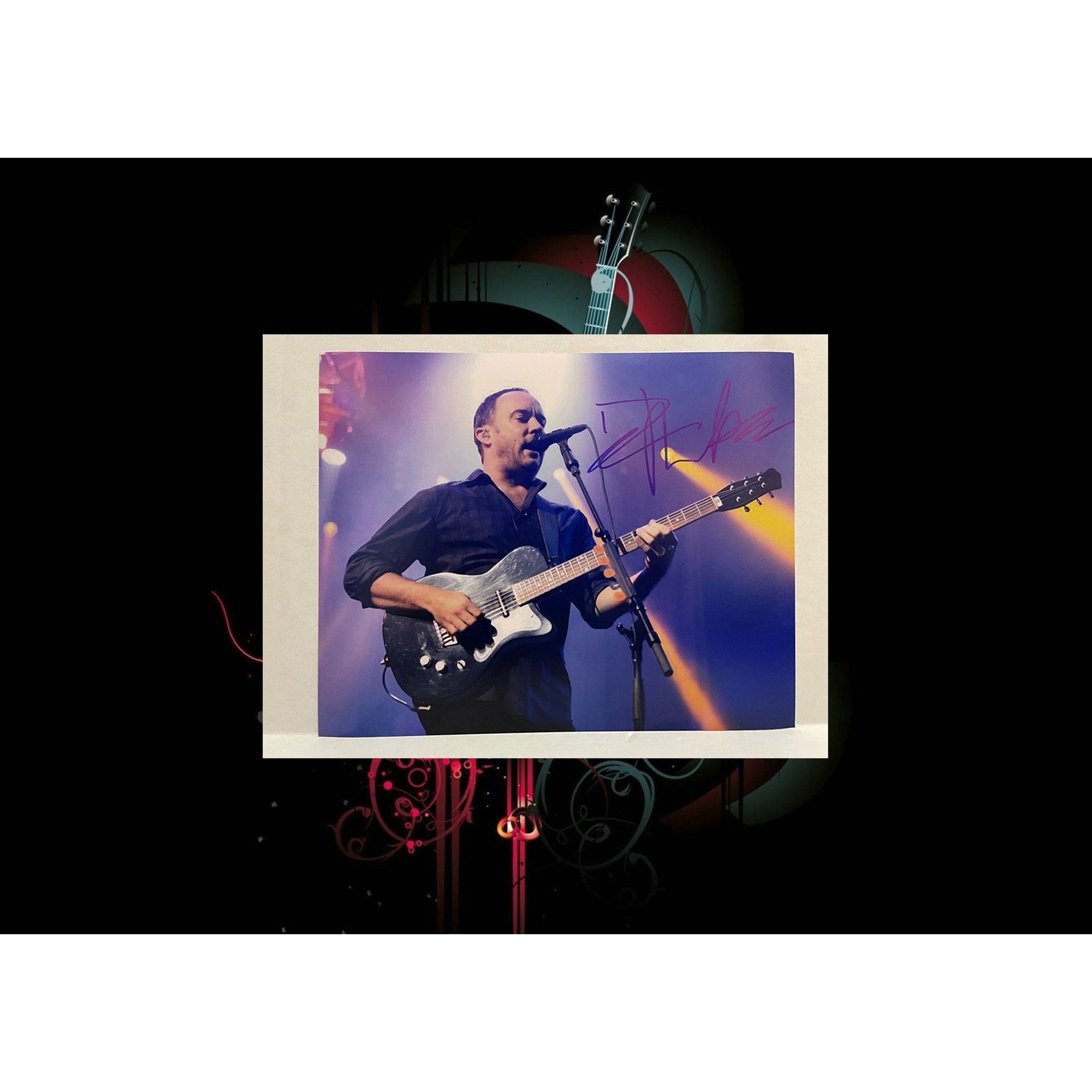 Dave Matthews 8 by 10 signed photo with proof