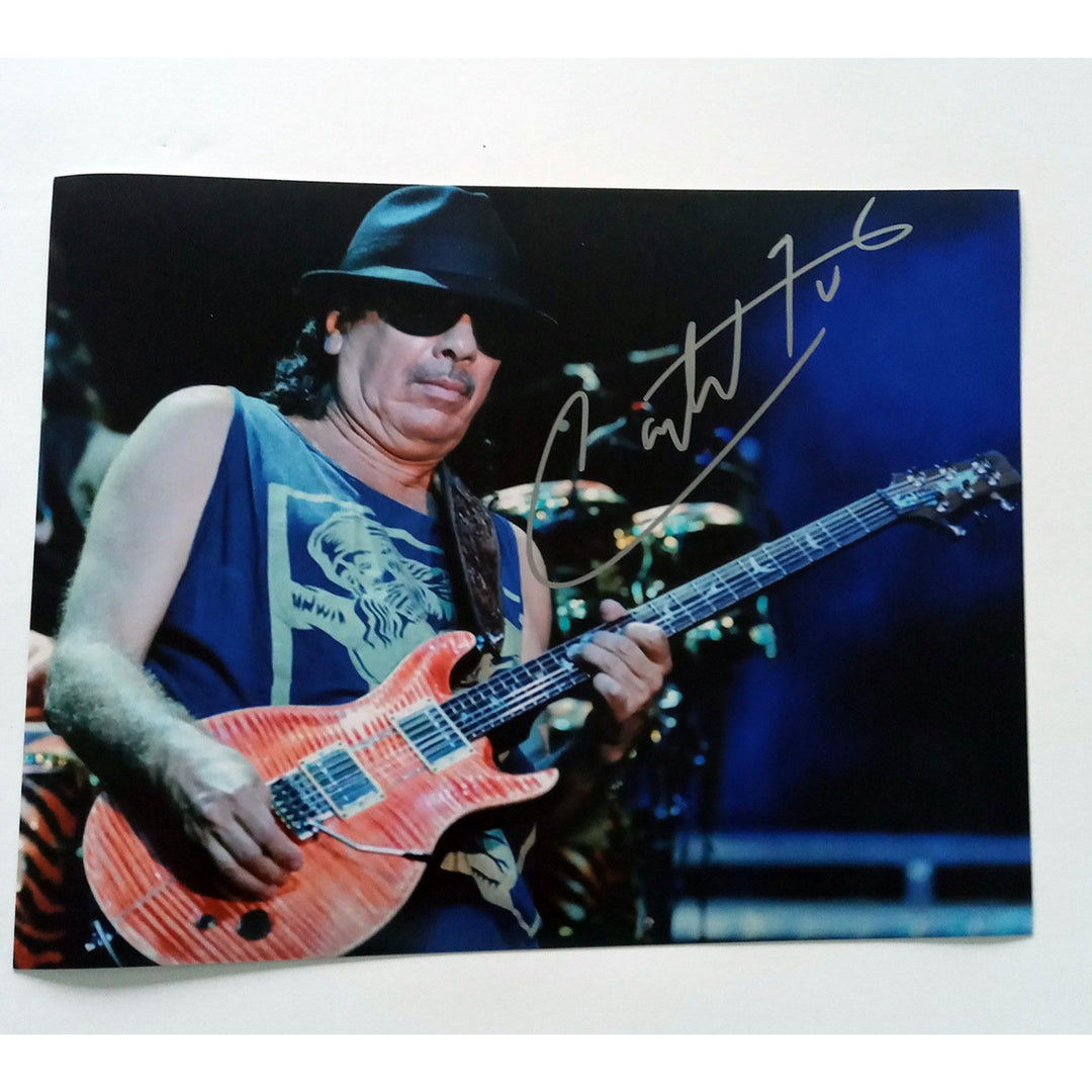 Carlos Santana 8 by 10 signed photo with proof