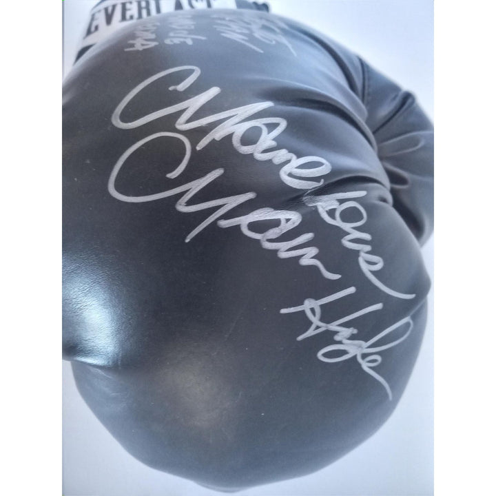 Marvelous Marvin Hagler Roberto Duran Sugar Ray Leonard Everlast leather boxing glove signed with proof - Awesome Artifacts 