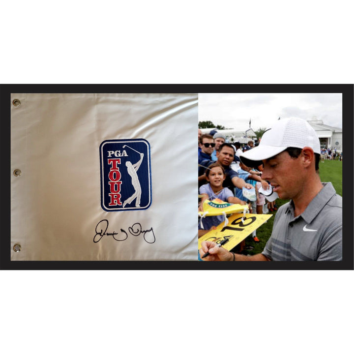 Rory McIlroy PGA Tour golf flag embroidered sign with proof - Awesome Artifacts 