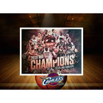 Load image into Gallery viewer, 2016 Cleveland Cavaliers LeBron James Kyrie Irving Team signed NBA champs with proof 16 x 20 photo

