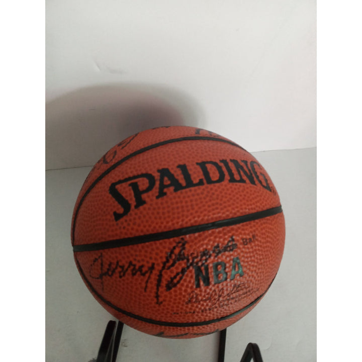 Kobe Bryant Jerry Buss Phil Jackson Shaquille O'Neal mini basketball signed with proof - Awesome Artifacts 