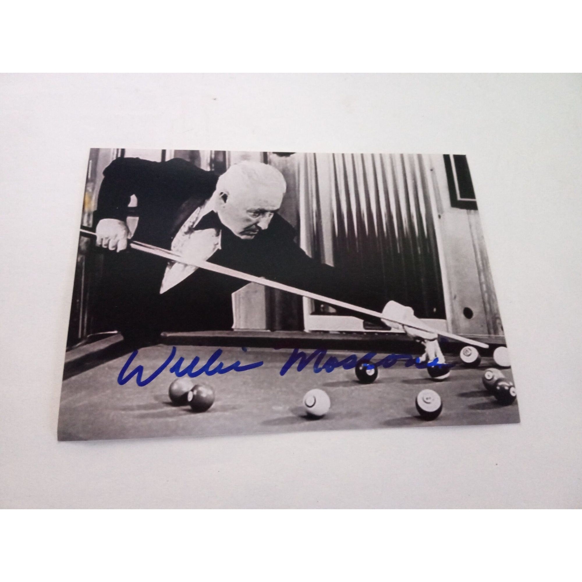 Willie Mosconi pool Legends 5 x 7 photo signed