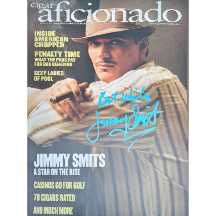 Jimmy Smits Cigar Aficionado magazine cover signed