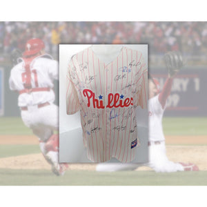 Philadelphia Phillies Ryan Howard, Jimmy Rollins, Cole Hamels, 2008 World Series champions team signed jersey with proof