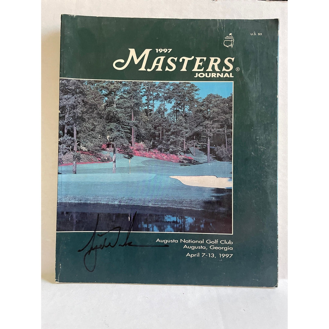 Tiger Woods 1997 Masters Journal signed with proof - Awesome Artifacts 