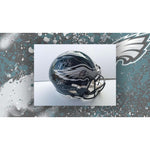 Load image into Gallery viewer, Jalen Hurts AJ Brown Dallas Goddard Devanta Smith Philadelphia Eagles Riddell Speed Authentic pro model helmet signed with proof
