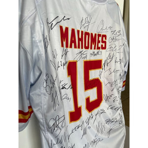 Kansas City Chiefs Patrick Mahomes replica jersey signed by Super 57 champs