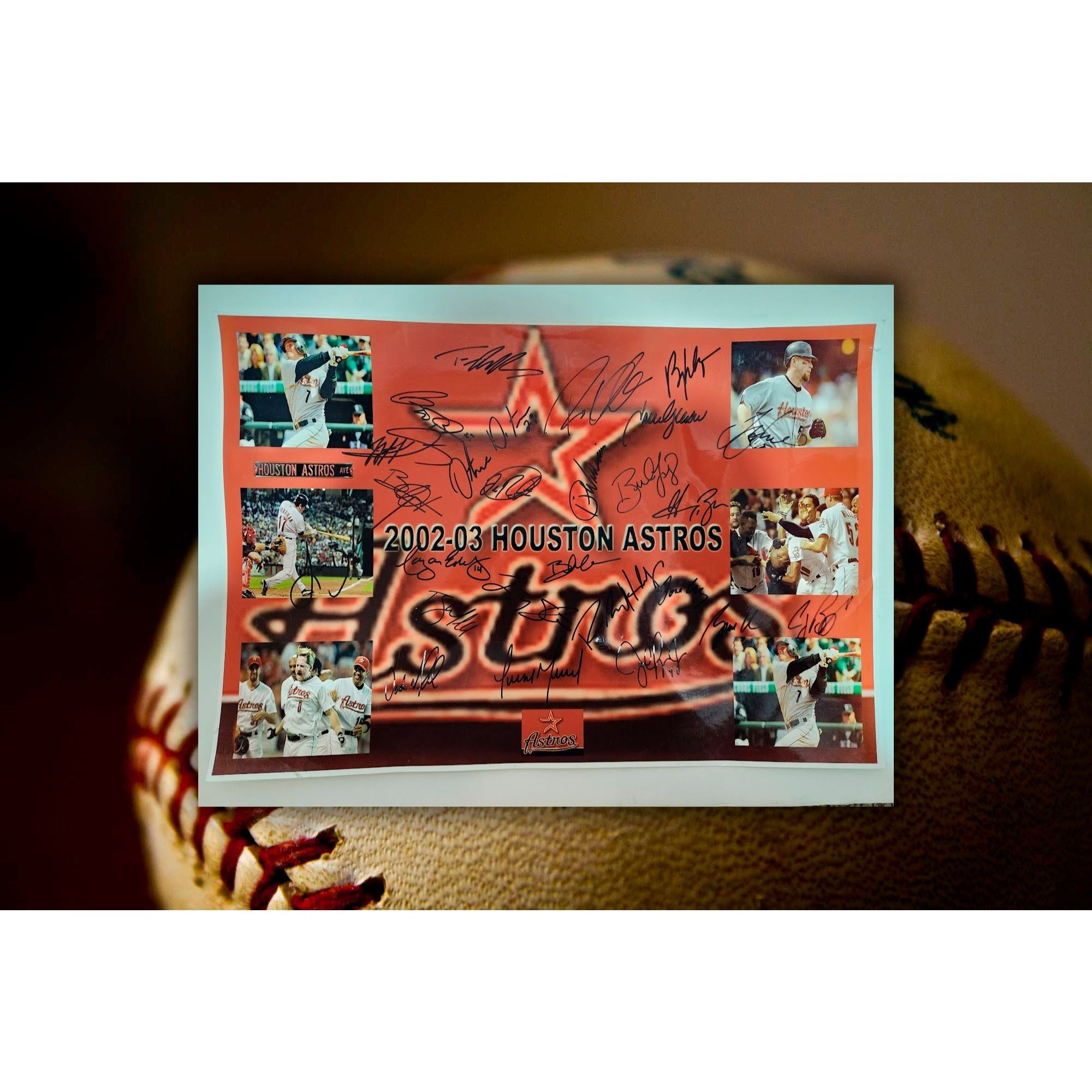 Jeff Bagwell Craig Biggio Lance Berkman 2002 Houston Astros team sign –  Awesome Artifacts
