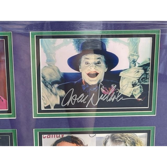 Cesar Romero Jack Nicholson Mark Hamill Joaquin Phoenix Heath Ledger Jared  Leto signed and framed with proof