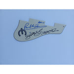 Load image into Gallery viewer, Paul McCartney and George Harrison Epiphone electric guitar pickguard signed
