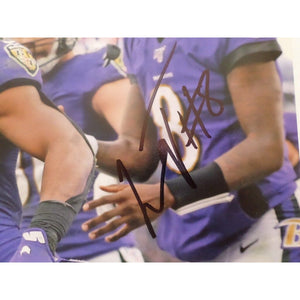 Baltimore Ravens Lamar Jackson and Mark Ingram 8 by 10 signed photo