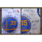 Load image into Gallery viewer, Golden State Warriors 2017-18 NBA champs Stephen Curry, Klay Thompson team signed jersey with proof
