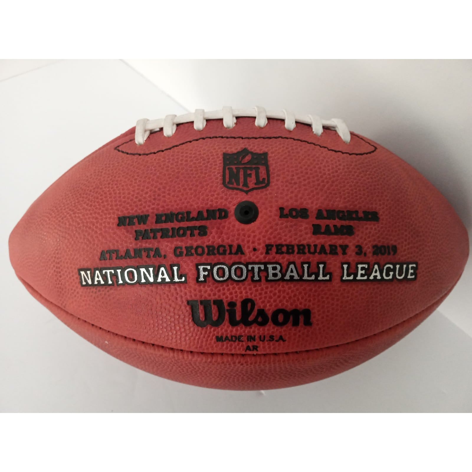 Tom Brady Julian Edelman Rob Gronkowski NFL Super Bowl game football signed with proof