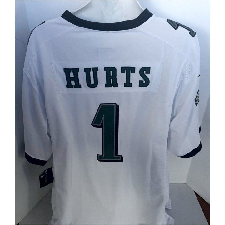 Jalen Hurts Philadelphia Eagles game model jersey signed with proof