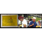 Load image into Gallery viewer, Tiger Woods and Jack Nicklaus Masters pin flag signed with proof
