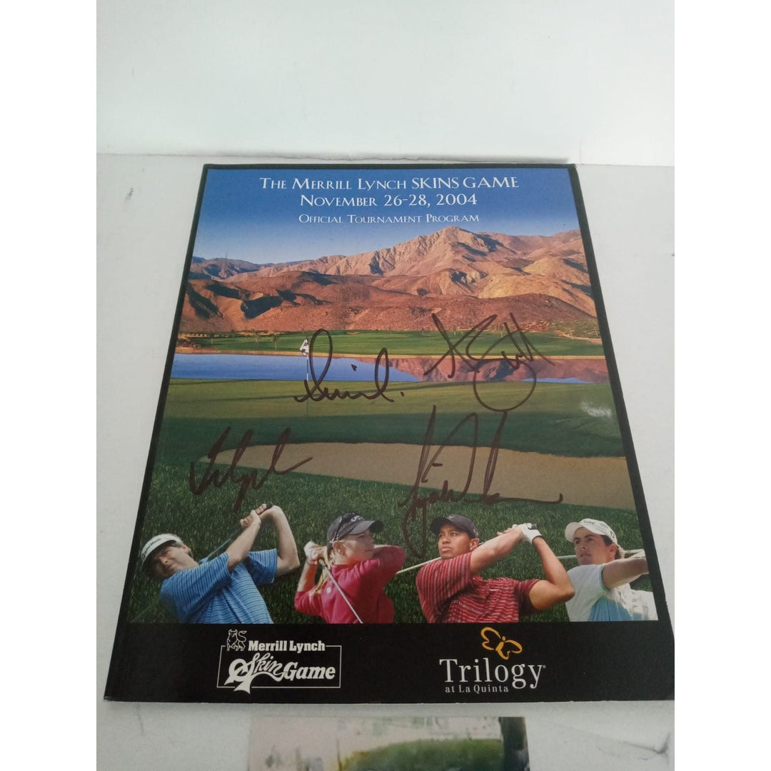 Tiger Woods Annika sorenstam Adam Scott Fred Couples signed program with proof - Awesome Artifacts 