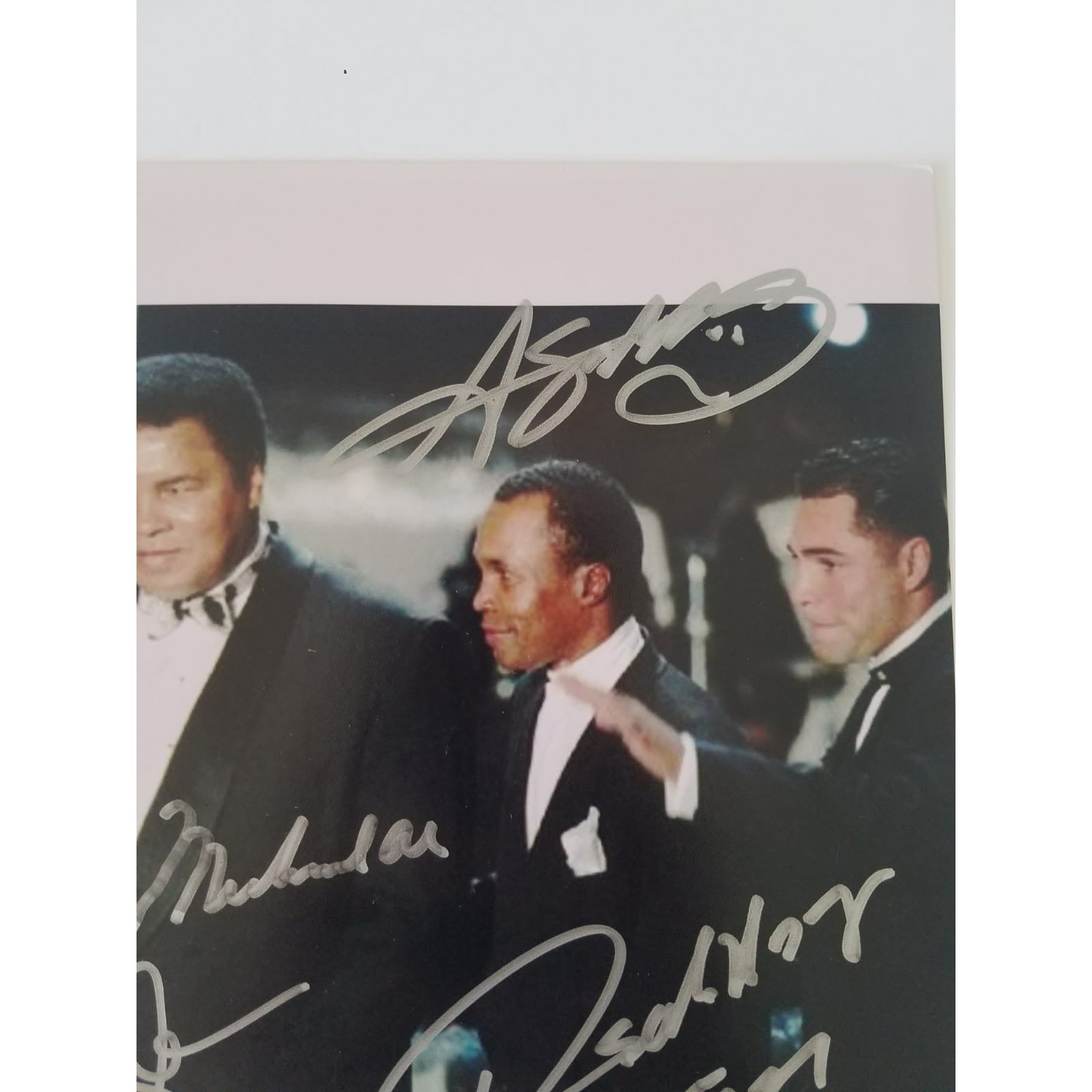 Marvin Hagler Muhammad Ali Oscar De La Hoya Sugar Ray Leonard Thomas Hearns 8x10 photo signed