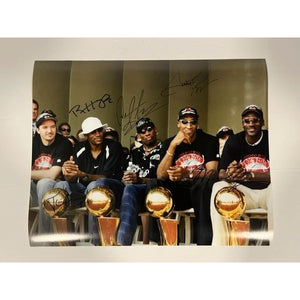 Michael Jordan Dennis Rodman Scottie Pippen Ron Harper Toni Kukoc 16x20 photo signed with proof $
