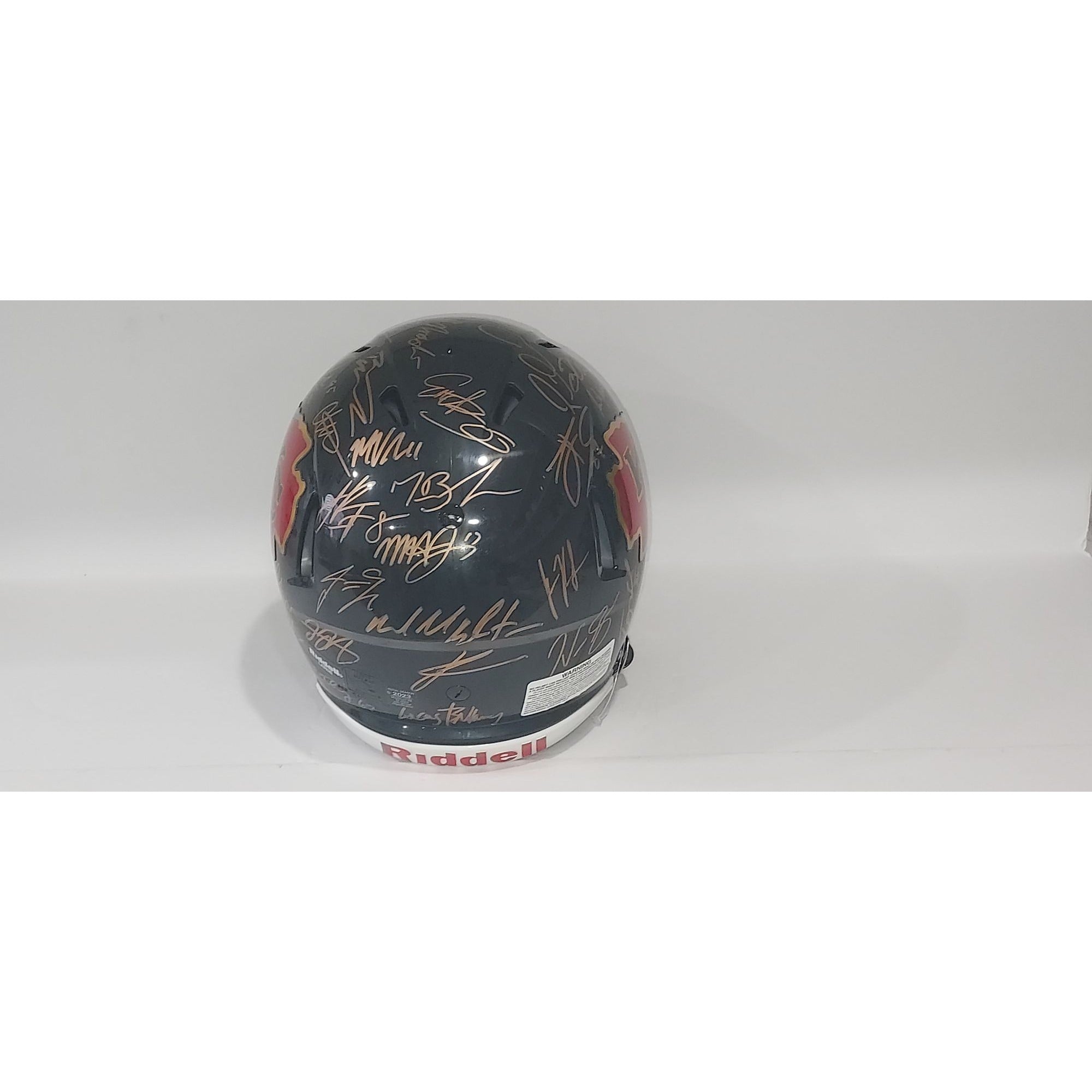 Kansas City Chiefs one of a kind 2022-23 team sign helmet Riddell speed authentic with free case