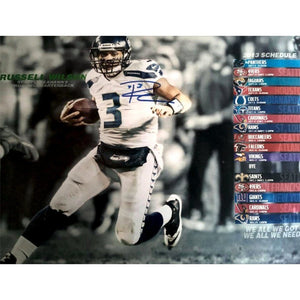 Seattle Seahawks Russell Wilson 11 x 14 photo signed with proof