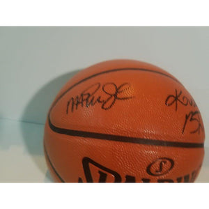 Kobe Bryant and Earvin Magic Johnson signed basketball with proof