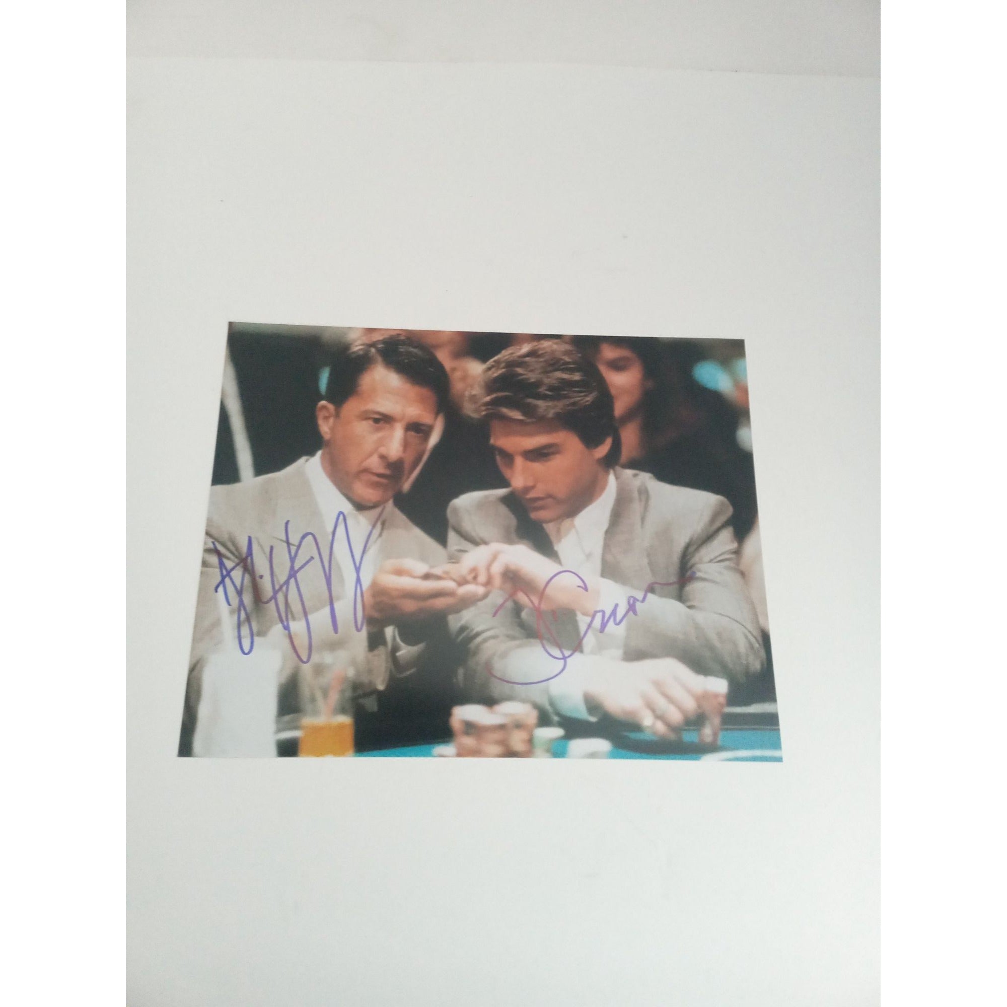 Rain Man Dustin Hoffman and Tom Cruise 8 x 10 signed photo with proof