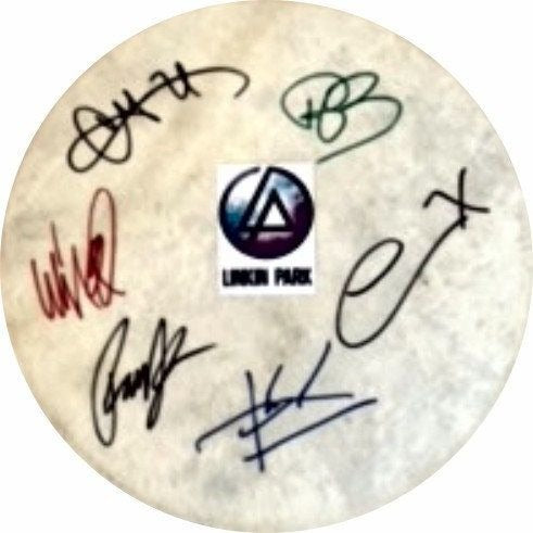 Linkin Park Chester Bennington tambourine signed with proof