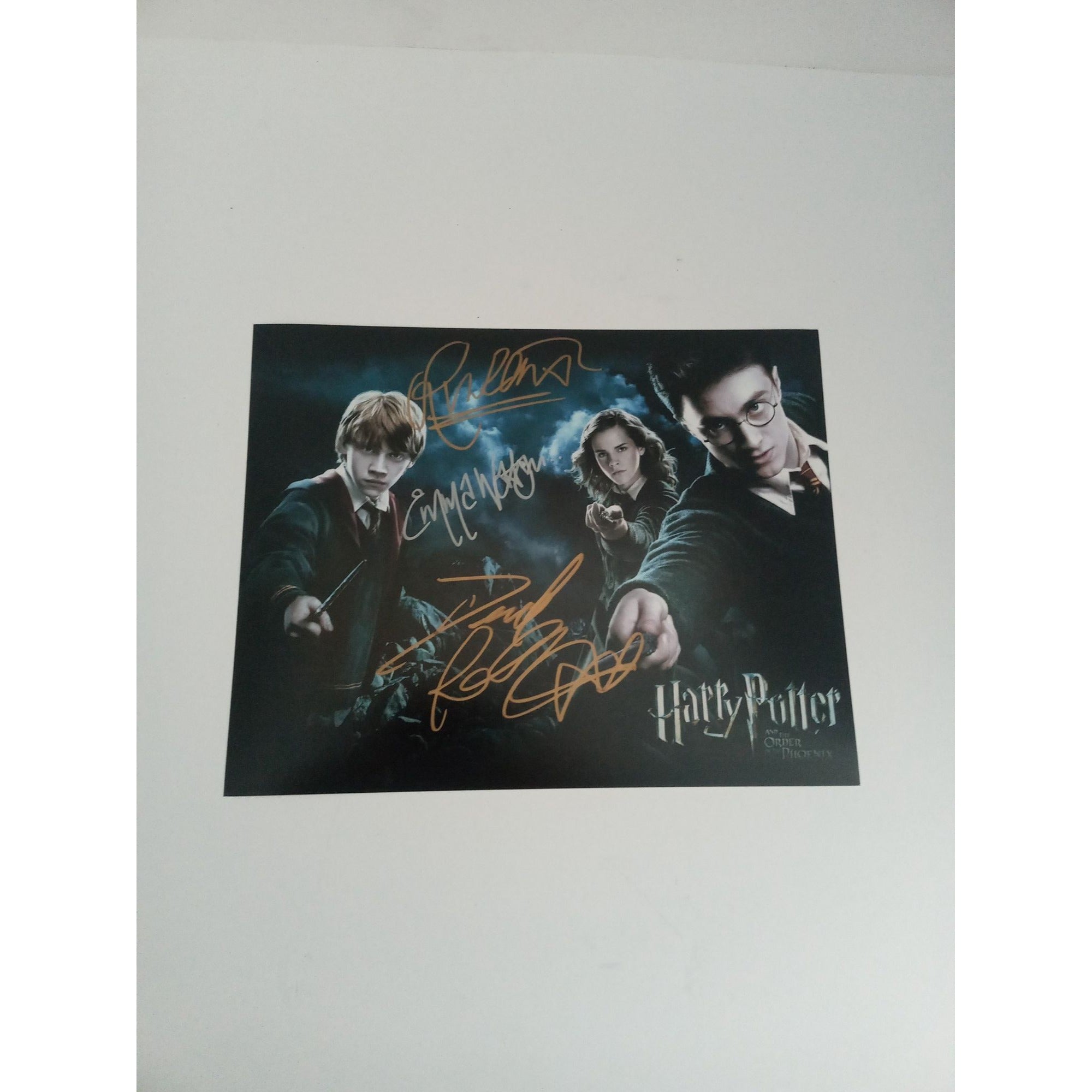 Harry Potter Daniel Radcliffe Emma Watson Rupert Grint 8 by 10 signed with proof