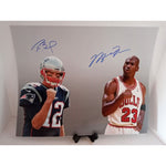 Load image into Gallery viewer, Tom Brady and Michael Jordan 16 x 20 photo signed with proof
