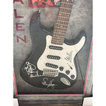 Load image into Gallery viewer, Van Halen group signed and framed guitar with proof
