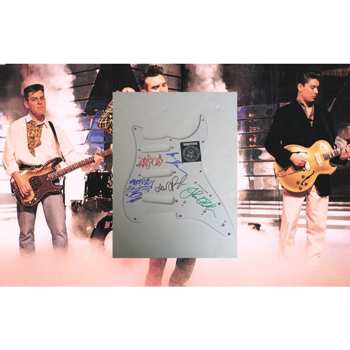 The Smiths Morrissey guitar pickguard signed with proof - Awesome Artifacts 